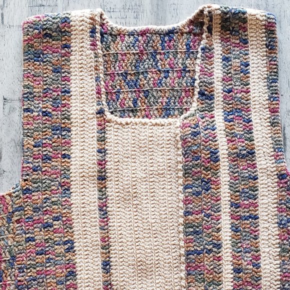 Handmade Crochet Multicolor Vest - Picture 4 of 9